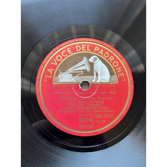 VTG Mamma Canzone Foxtrot & Se Vuoi Goder La Vita  78 RPM Record La Voce Del - Picture 2 of 4